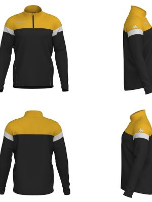 KAPPA4SOCCER NOVARE - Fleece - Jumper - Man - BLACK-YELLOW-WHITE