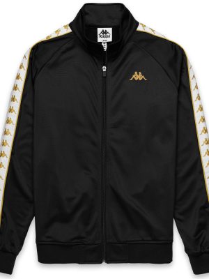 222 BANDA ANNISTON SLIM - Fleece - Jacket - Man - BLACK-YELLOW GOLD RICH-WHITE