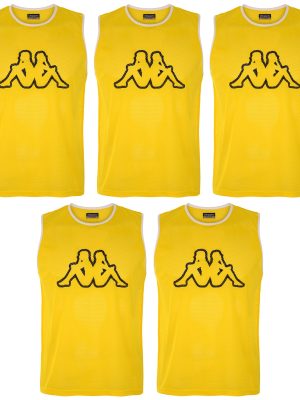 KAPPA4FOOTBALL NIPOLA 2 5PACK - Active Jerseys - Tank - Man - YELLOW SOLEIL