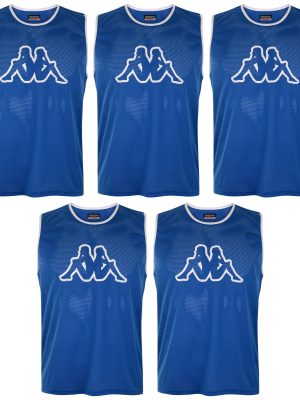 KAPPA4FOOTBALL NIPOLA 2 5PACK - Active Jerseys - Tank - Man - BLUE NAUTIC