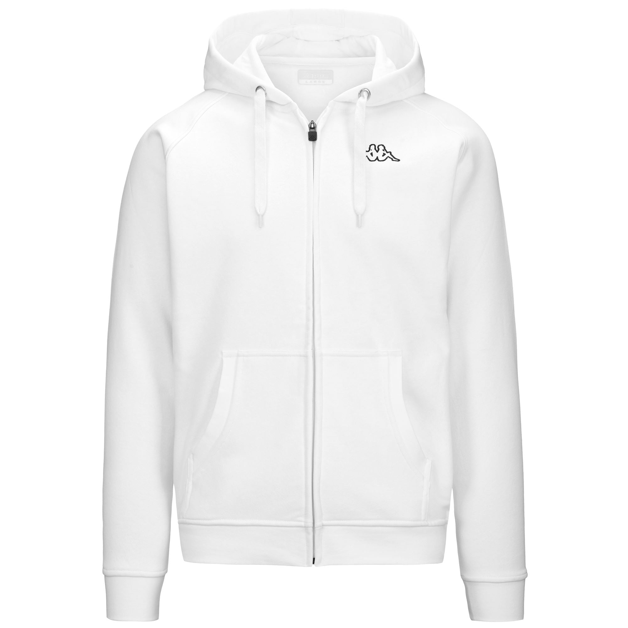 LOGO JACK SLIM - Fleece - Hoodie Full Zip - Man - WHITE