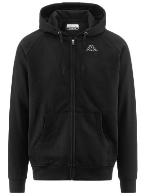 LOGO JACK SLIM - Fleece - Hoodie Full Zip - Man - BLACK