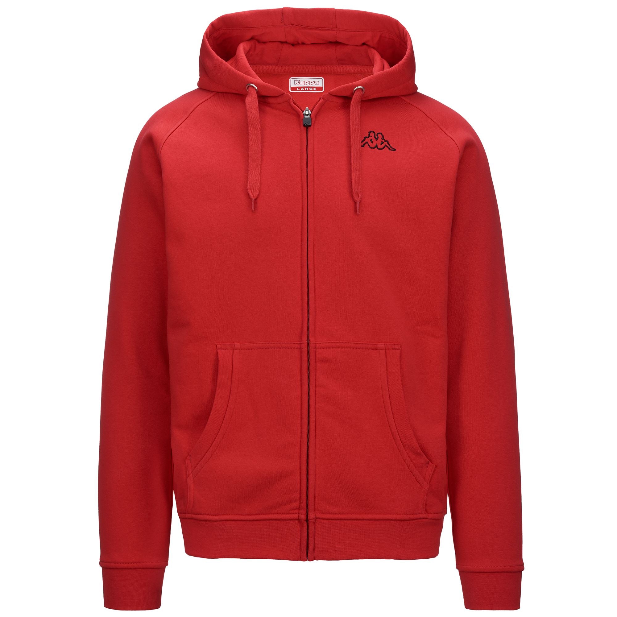 LOGO JACK SLIM - Fleece - Hoodie Full Zip - Man - RED CHINESE