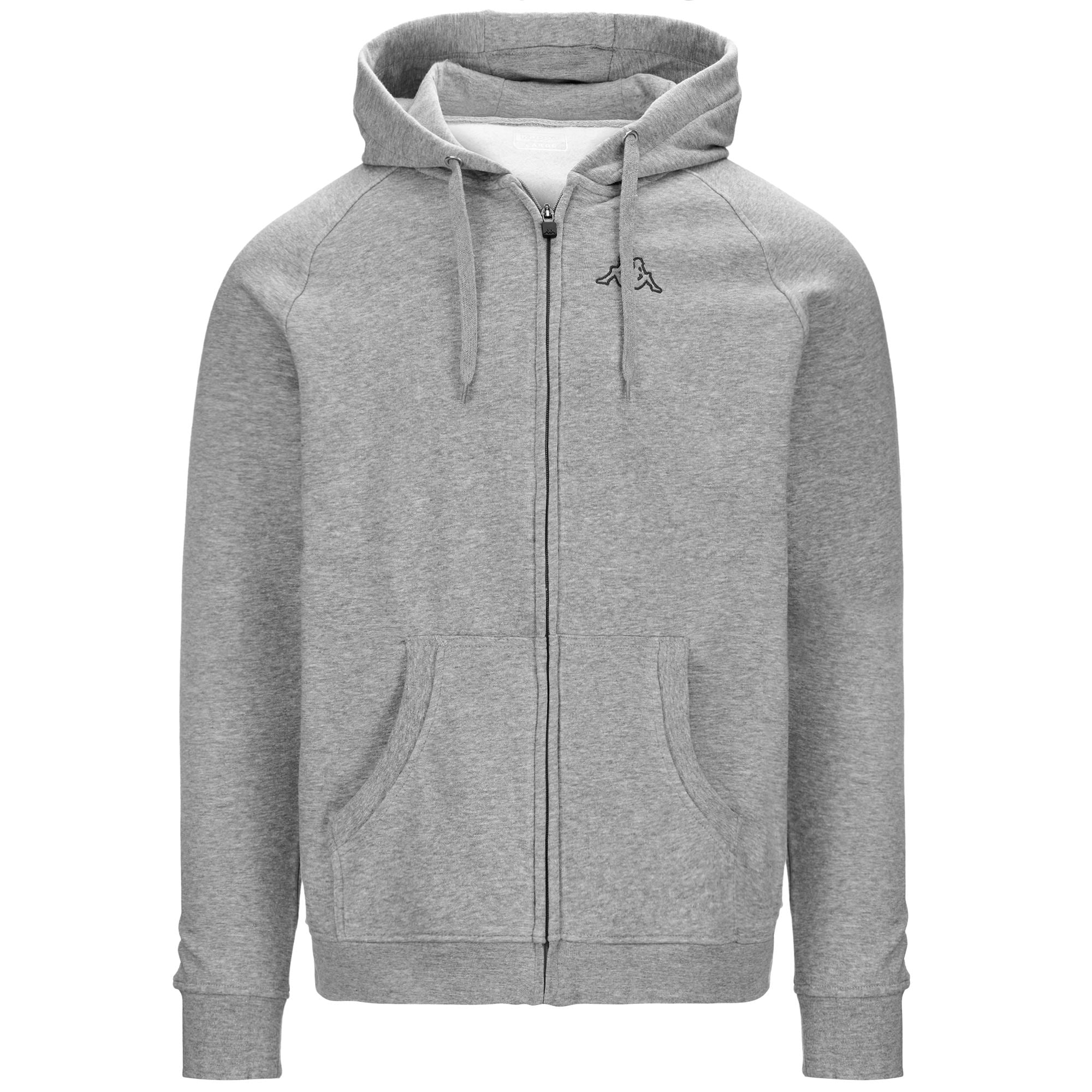 LOGO JACK SLIM - Fleece - Hoodie Full Zip - Man - GREY MD MEL