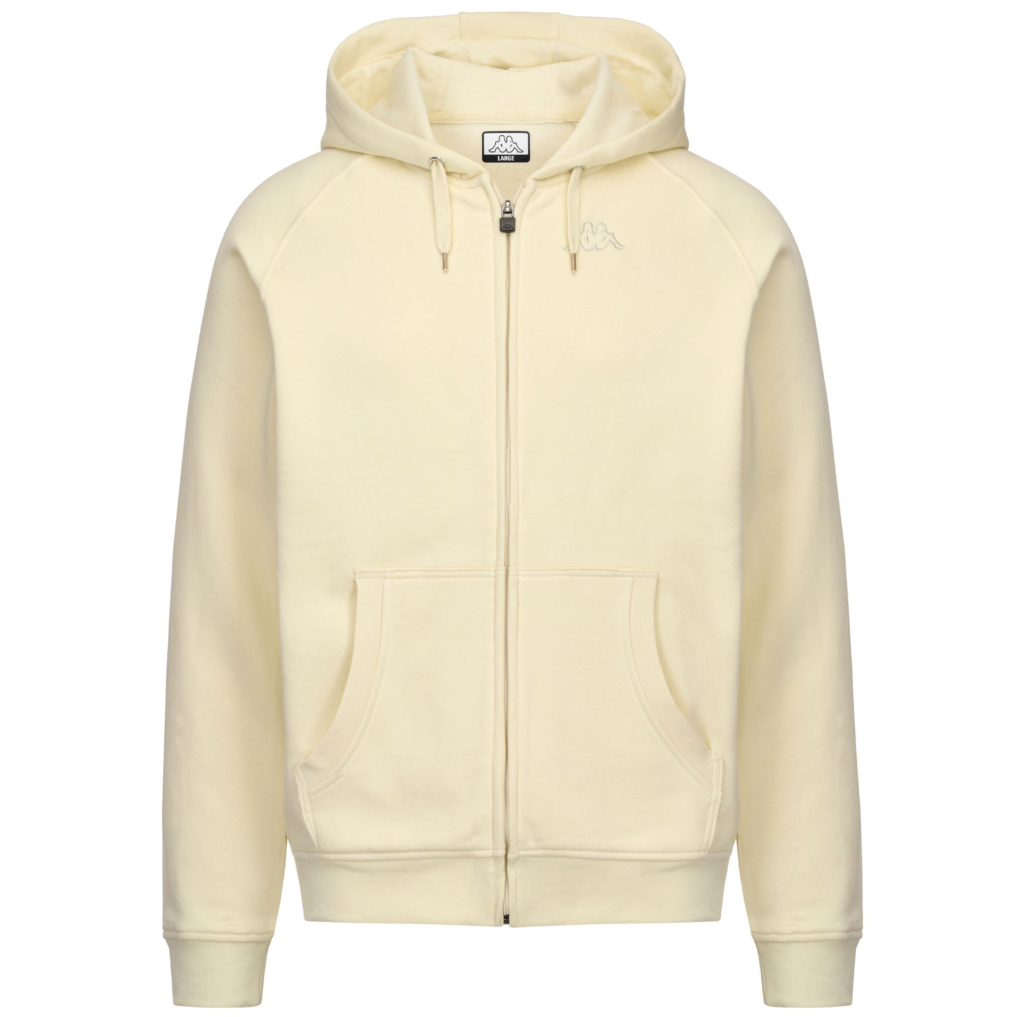 LOGO JACK SLIM - Fleece - Hoodie Full Zip - Man - WHITE ASPARAGUS