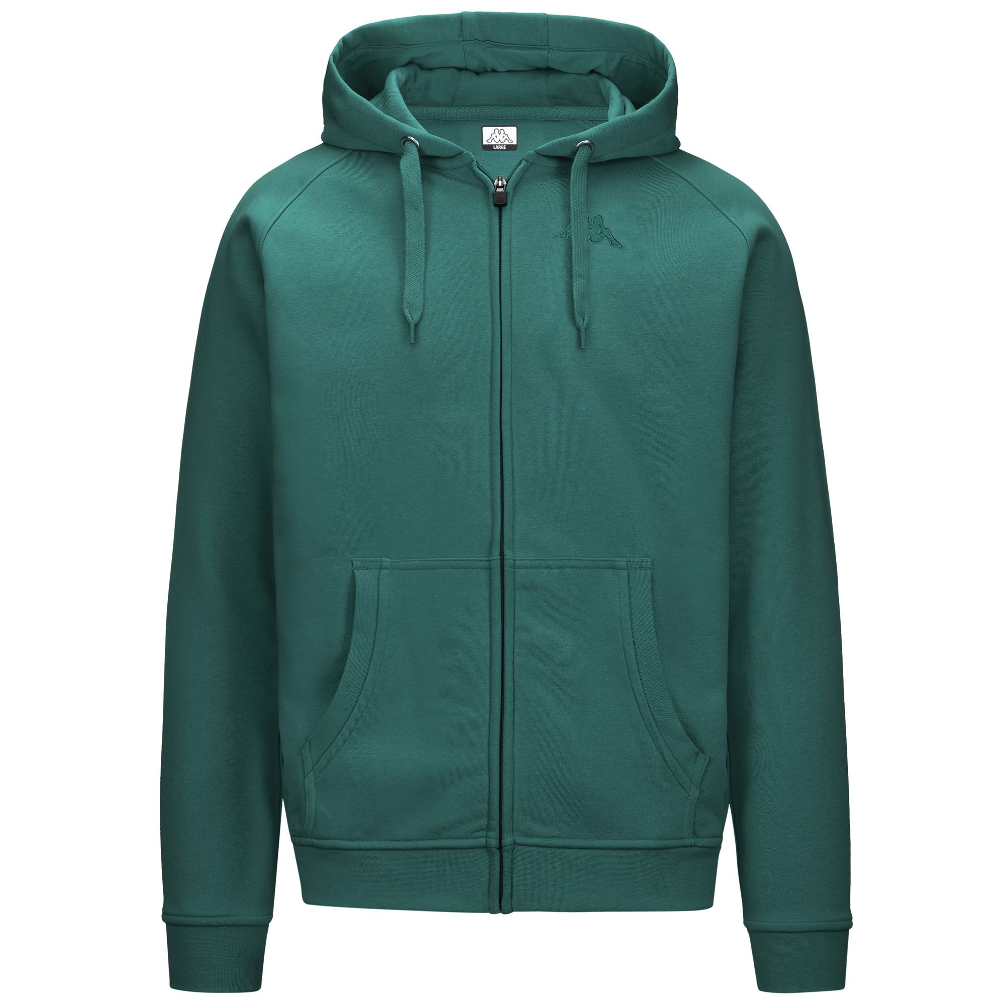 LOGO JACK SLIM - Fleece - Hoodie Full Zip - Man - GREEN JASPER