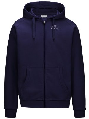 LOGO JACK SLIM - Fleece - Hoodie Full Zip - Man - BLUE MARITIME
