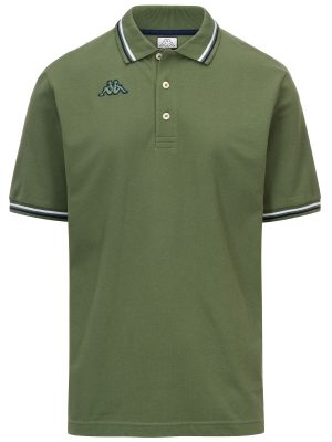 LOGO MALTAX 5 MSS - Polo Shirts - Polo - Man - GREEN OLIVINE-BLUE NAVY-WHITE