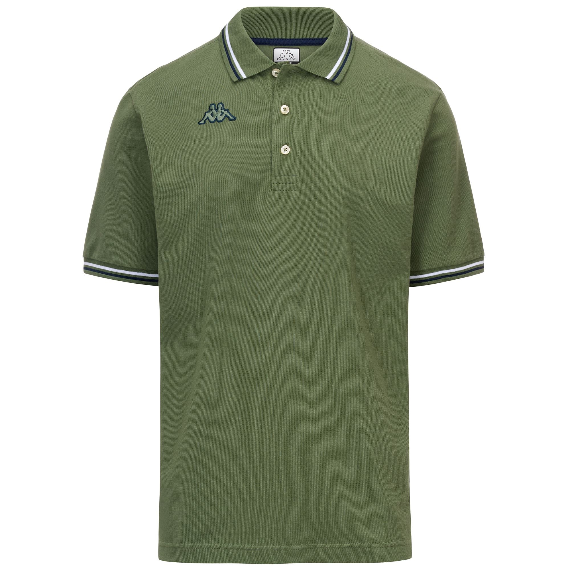 LOGO MALTAX 5 MSS - Polo Shirts - Polo - Man - GREEN OLIVINE-BLUE NAVY-WHITE