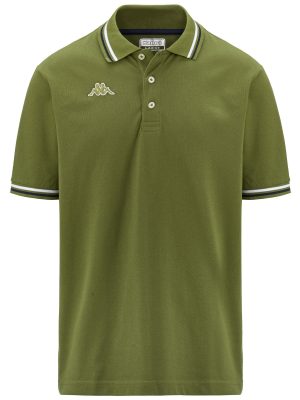 LOGO MALTAX 5 MSS - Polo Shirts - Polo - Man - GREEN MILITARY-BLUE MARINE-WHITE