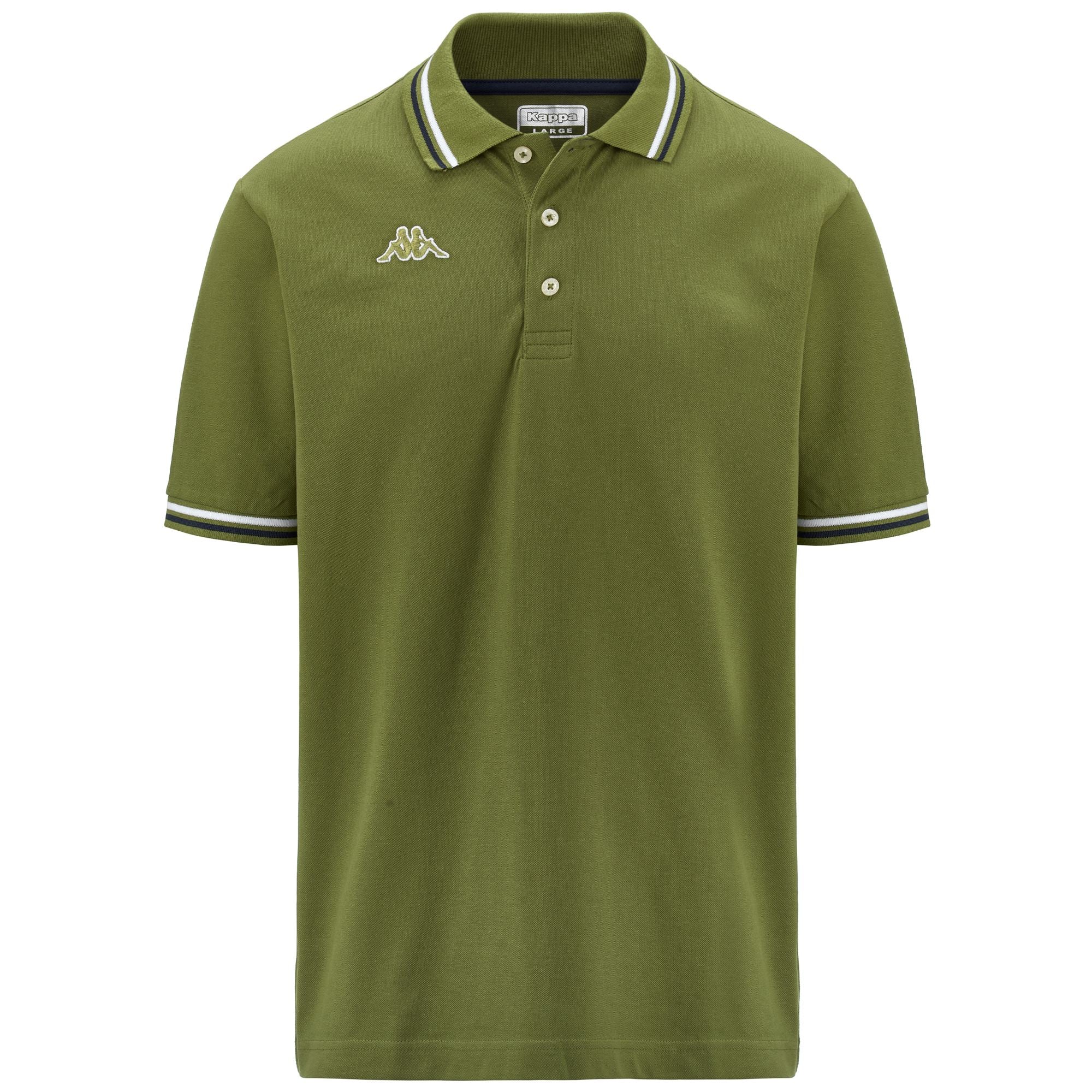 LOGO MALTAX 5 MSS - Polo Shirts - Polo - Man - GREEN MILITARY-BLUE MARINE-WHITE