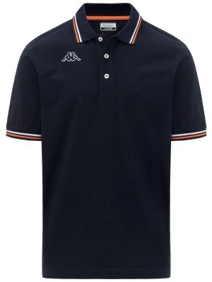 LOGO MALTAX 5 MSS - Polo Shirts - Polo - Man - BLUE NAVY-ORANGE LT-WHITE