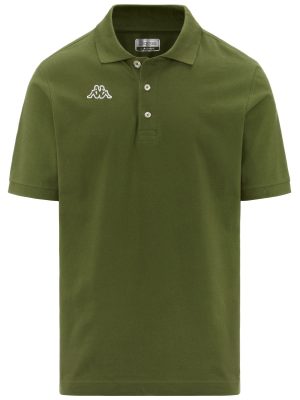 LOGO LIFE MSS - Polo Shirts - Polo - Man - GREEN MILITARY