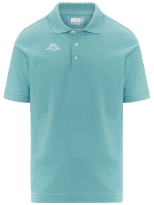 LOGO LIFE MSS - Polo Shirts - Polo - Man - TURQUOISE-WHITE