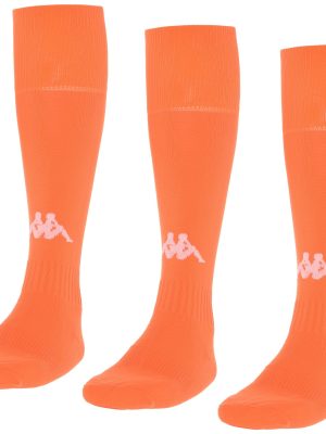 KAPPA4FOOTBALL PENAO 3PACK - Socks - Knee High Sock - Man - ORANGE FLAME-WHITE