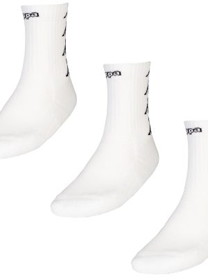KAPPA4TRAINING ELENO 3PACK - Socks - Quarter High Sock - Man - WHITE-BLACK