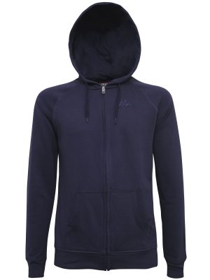 LOGO JACKUS SLIM - Fleece - Hoodie Full Zip - Man - BLUE MARINE