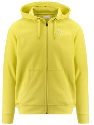 LOGO JACKUS SLIM - Fleece - Hoodie Full Zip - Man - GREEN PRIMROSE