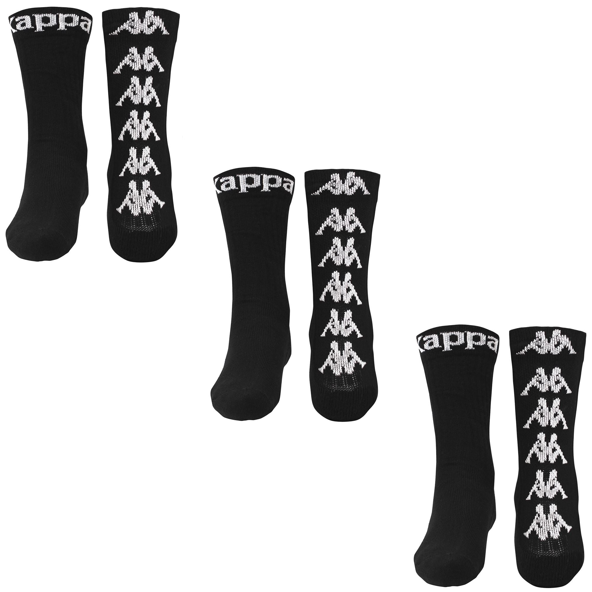 ATEL 3PACK - Socks - Crew Sock - Unisex - BLACK-WHITE