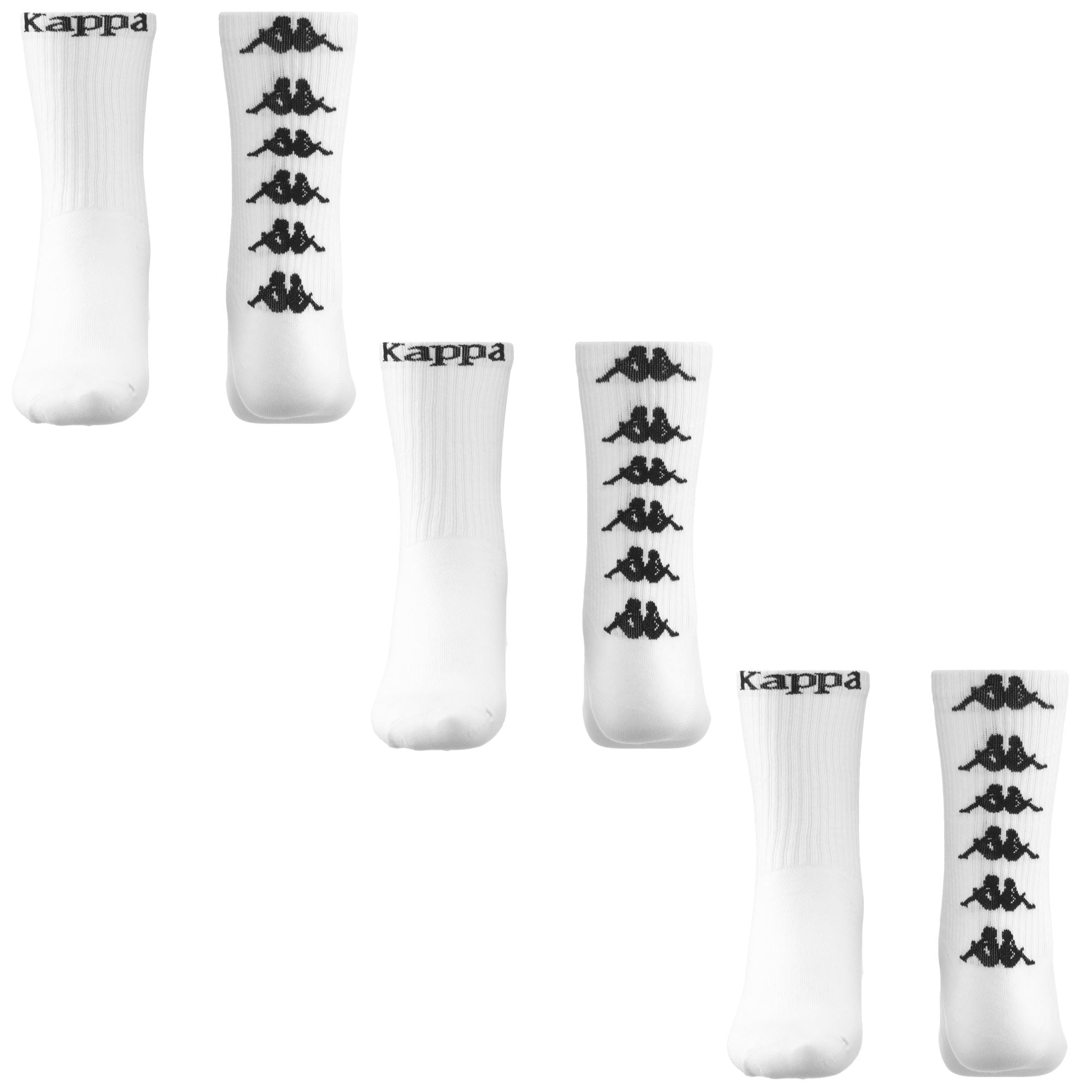 ATEL 3PACK - Socks - Crew Sock - Unisex - WHITE-BLACK