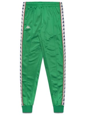 222 BANDA RASTORIA SLIM - Pants - Sport Trousers - Man - GREEN FERN-WHITE ANTIQUE-RED