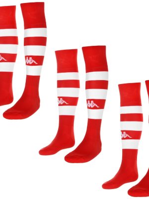 KAPPA4FOOTBALL LIPENO 3PACK - Socks - Knee High Sock - Man - RED CRIMSON-WHITE