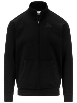LOGO  KORPO ZENTIL - Fleece - Jacket - Man - BLACK-BLACK GREYISH
