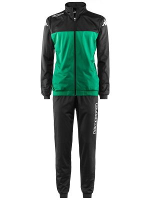 KAPPA4FOOTBALL ALFON - Sport Suits - TRACKSUIT - Man - BLACK-GREEN OASI