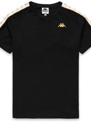222 BANDA COEN SLIM - T-ShirtsTop - T-Shirt - Man - BLACK-YELLOW GOLD RICH-WHITE