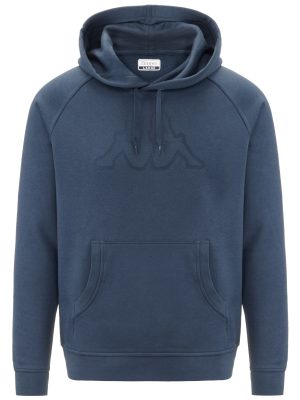 LOGO KORPO ZAIVER - Fleece - Hoodie - Man - BLUE FUSION-BLUE DK DENIM