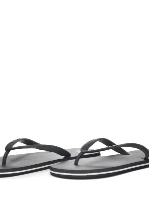 LOGO  MOKER - Flip-Flops - Thongs - Unisex - BLACK-WHITE