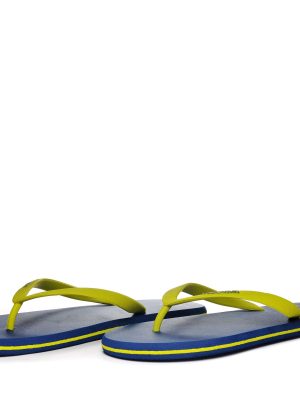 LOGO  MOKER - Flip-Flops - Thongs - Unisex - BLUE SEA-GREEN LIME