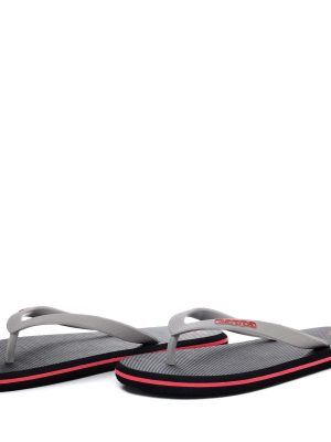 LOGO MOKER - Flip-Flops - Thongs - Unisex - BLACK-BEIGE STONE