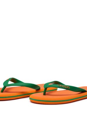LOGO  MOKER - Flip-Flops - Thongs - Unisex - ORANGE-GREEN TEE