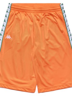 222 BANDA    TREADWELLZ - Shorts - Sport  Shorts - Man - ORANGE-GREEN TEE-WHITE
