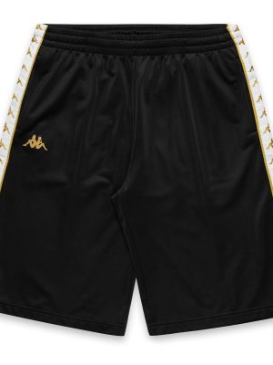 222 BANDA    TREADWELLZ - Shorts - Sport  Shorts - Man - BLACK-YELLOW GOLD RICH-WHITE