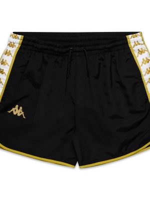 222 BANDA CALI - Bathing Suits - Swimming Trunks - Man - BLACK-YELLOW GOLD RICH-WHITE