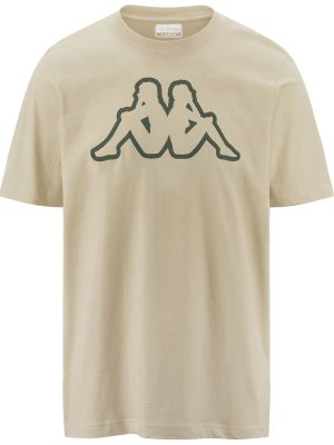 LOGO AMBERIS DK - T-ShirtsTop - T-Shirt - Man - BEIGE CEMENT-GREEN THYME