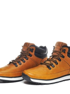 LOGO MONSI MD - Ankle Boots - Laced - Man - YELLOW TAN-BLACK