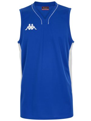 KAPPA4BASKET CAIRO - Active Jerseys - Tank - Man - BLUE NAUTIC-WHITE