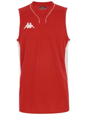 KAPPA4BASKET CAIRO - Active Jerseys - Tank - Man - RED-WHITE