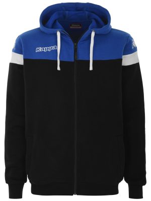 KAPPA4SOCCER ACCIOZI - Fleece - Jacket - Man - BLACK-BLUENAUTIC-WHT