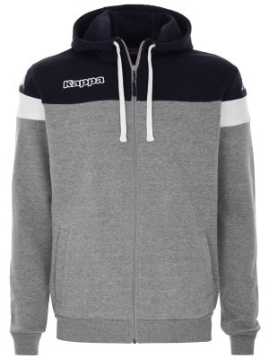 KAPPA4SOCCER ACCIOZI - Fleece - Jacket - Man - GREY MD MEL-BLUE-WHT