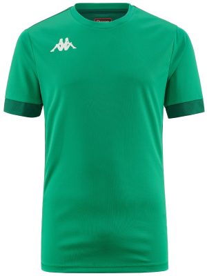 KAPPA4FOOTBALL DERVIO - Active Jerseys - Shirt - Man - GREEN BOSPHORUS-GREEN GALAPAGOS