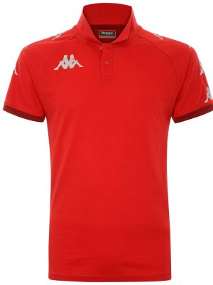 KAPPA4SOCCER CALDES - Polo Shirts - Polo - Man - RED-RED DAHILA DK