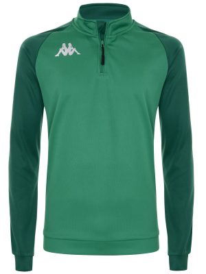 KAPPA4SOCCER TRIESTE - Fleece - Jumper - Man - GREEN BOSPHORUS-GREEN GALAPAGOS