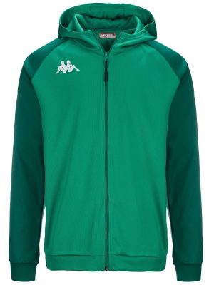 KAPPA4SOCCER TORTONA - Fleece - Jacket - Man - GREEN BOSPHORUS-GREEN GALAPAGOS
