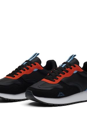 LOGO    ARVIKA - Sneakers - Low Cut - Man - BLACK-RED BROWN