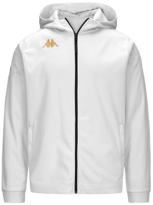 KAPPA4FOOTBALL GREVOLO - Fleece - Hoodie Full Zip - Man - WHITE