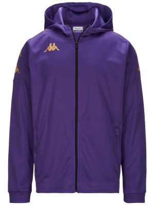 KAPPA4FOOTBALL GREVOLO - Fleece - Hoodie Full Zip - Man - VIOLET INDIGO